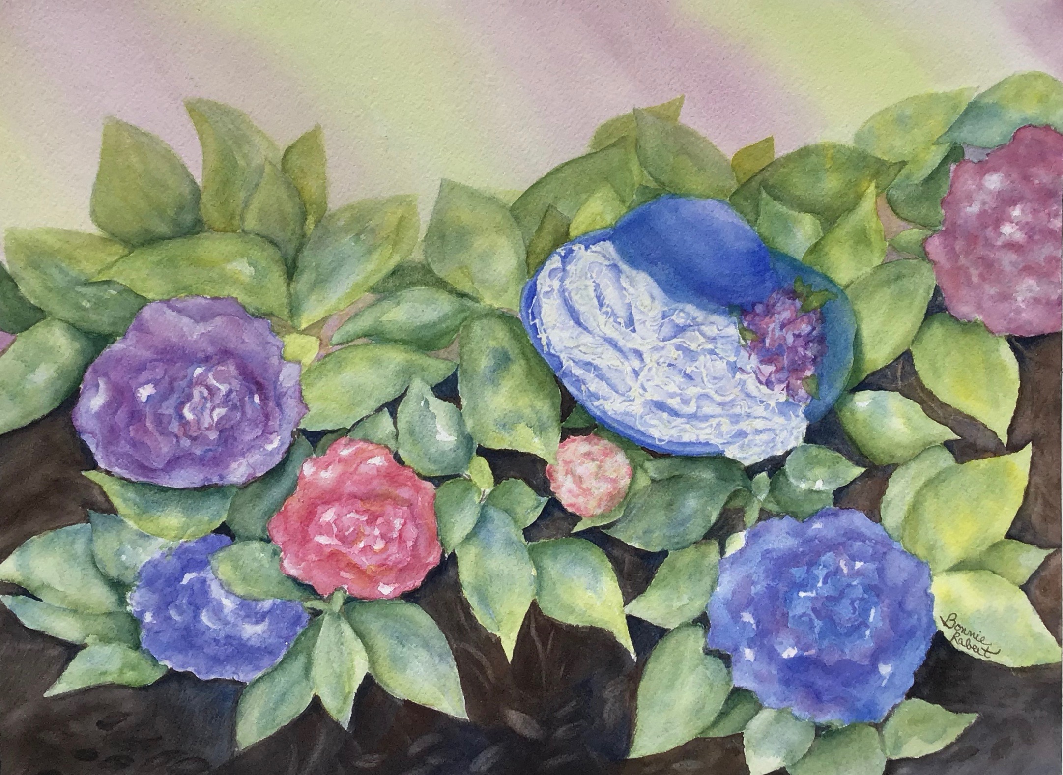 Royal Hydrangeas Watercolor