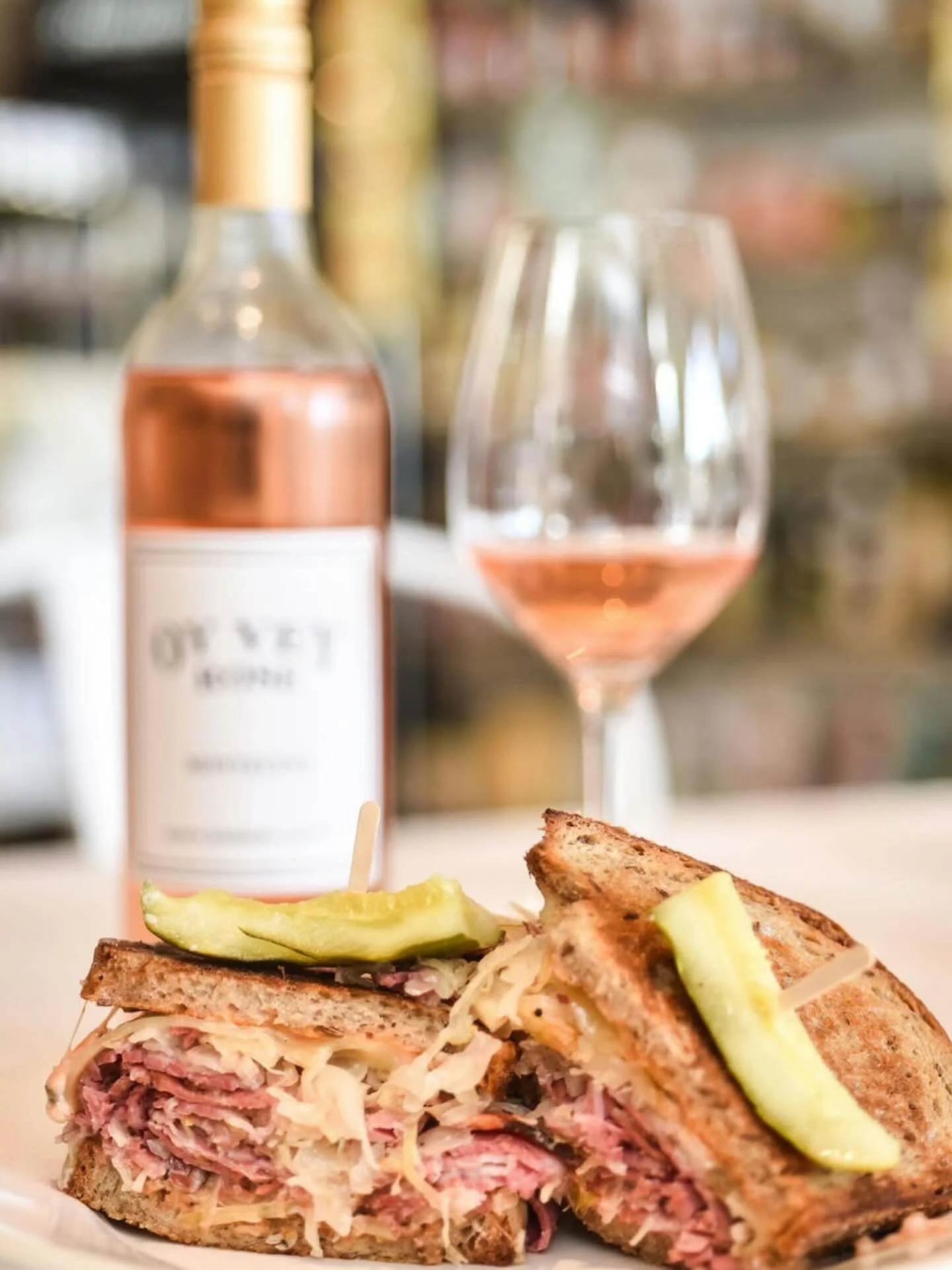 Lunch plans? @montesanomarket got you covered. Bite into their stacked Reuben, perfectly paired with a crisp glass of their &ldquo;Oy Vey&rdquo; Ros&eacute; &mdash; the ultimate mid-day indulgence in the heart of Montecito.

PC: @montesanomarket 

#M