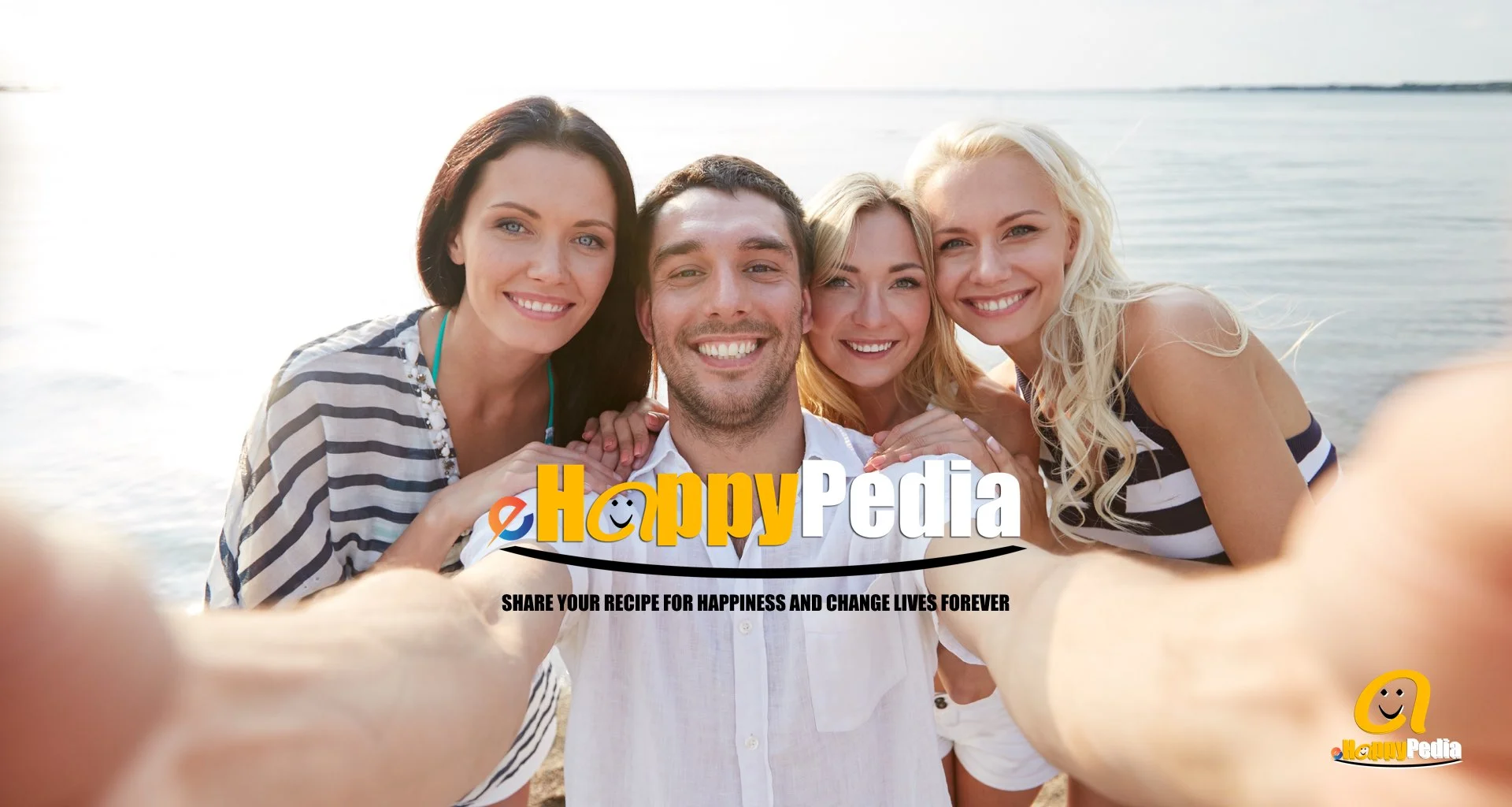 people selfie happy women man beach lake water.jpeg