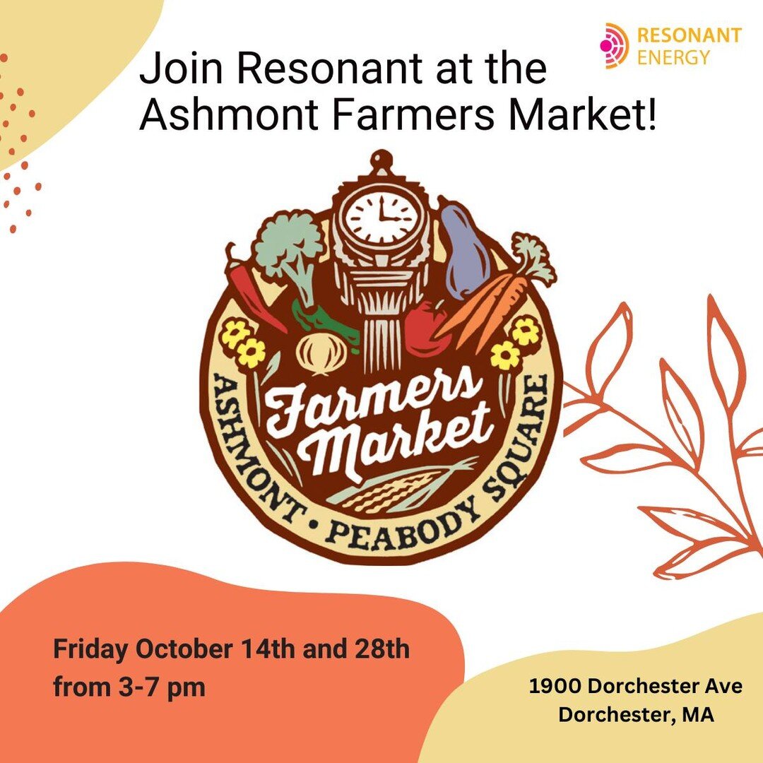 Come visit our table at the @ashmontfarmmkt  this Friday from 3-7 pm! We'll be sharing information about our Solar Access Program which allows homeowners to go solar at no-cost and with no-credit score checks. Stop by to learn more!