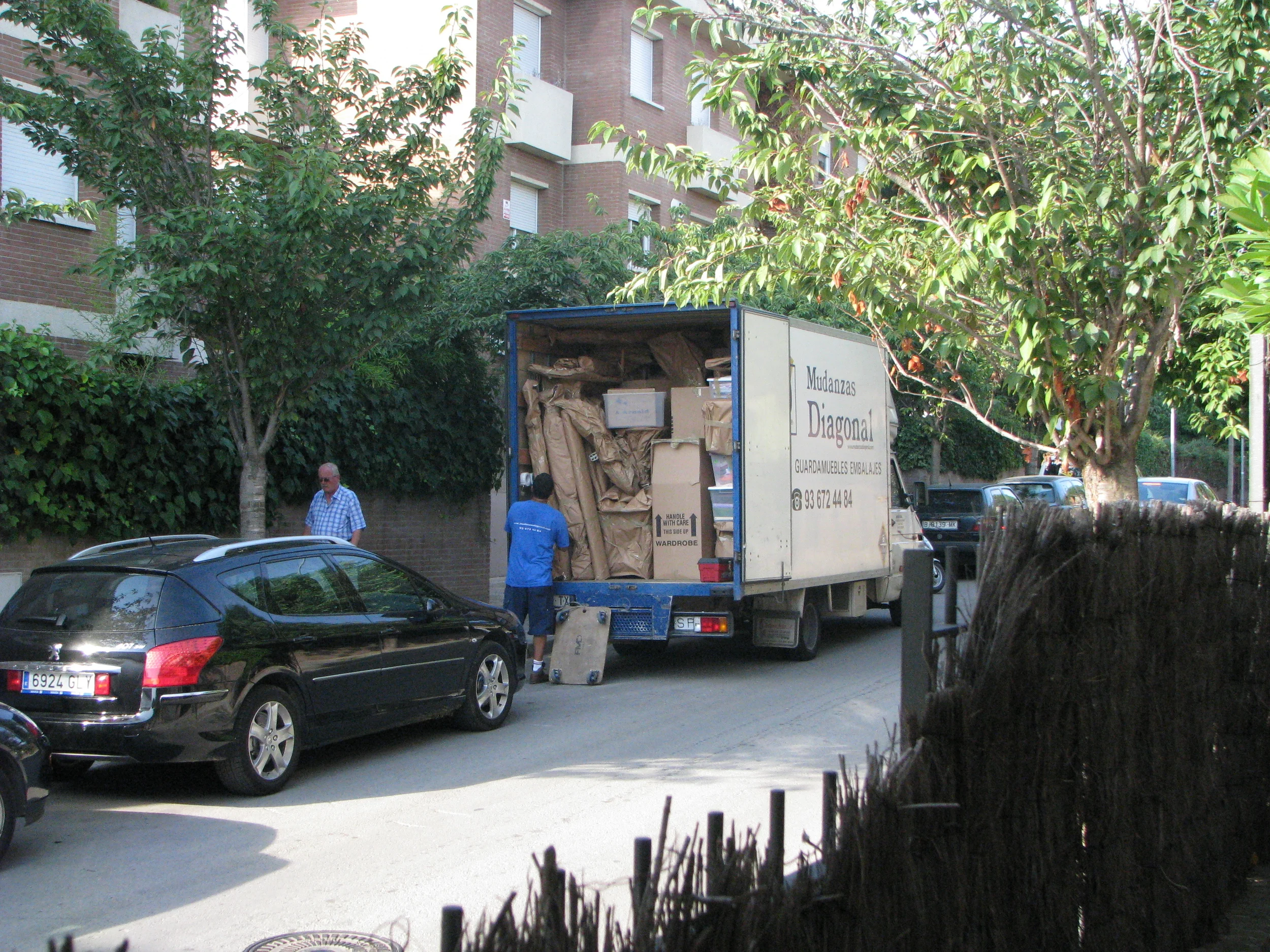 Moving truck in Barcelona, Spain 2009
