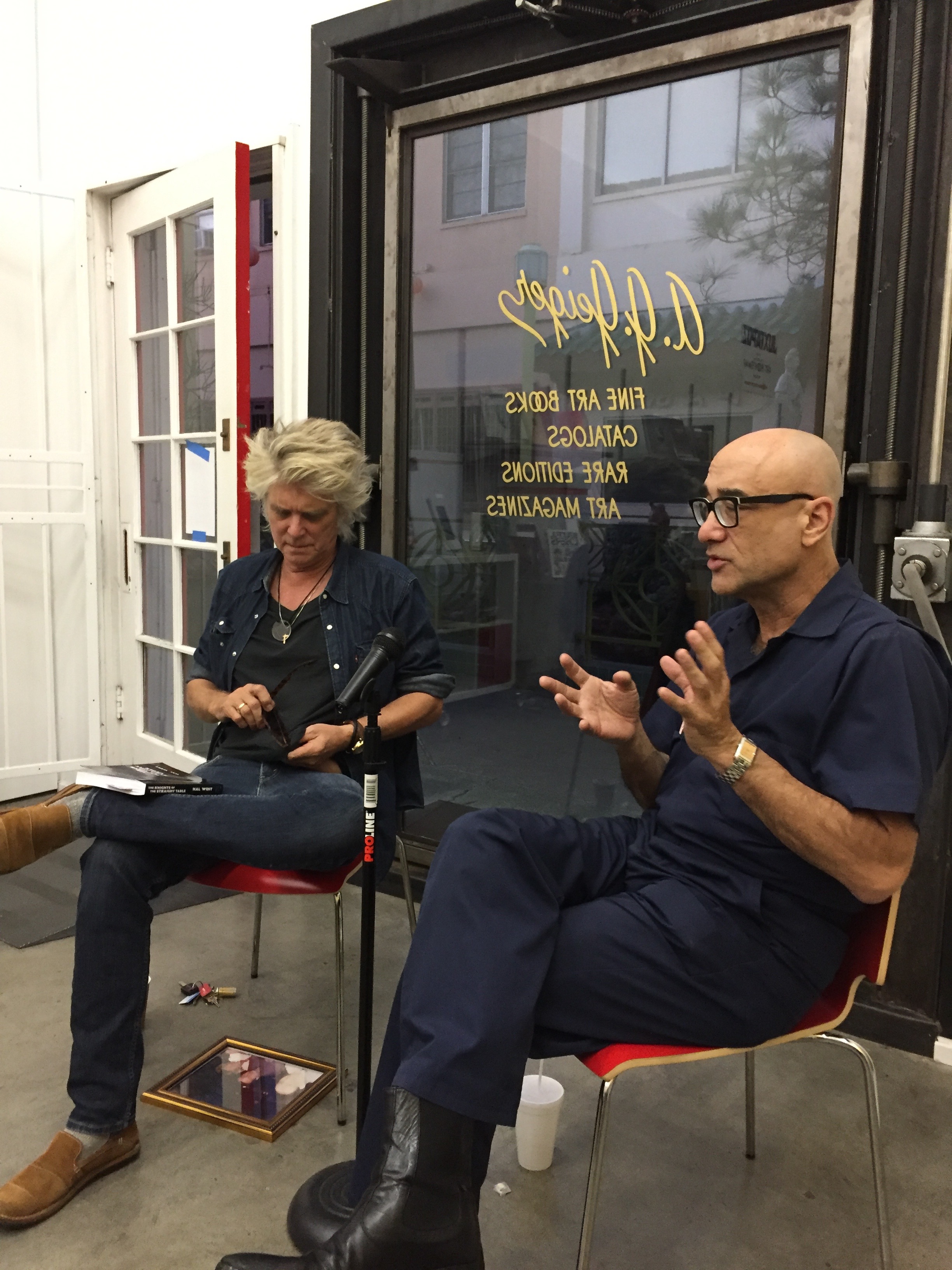 Bruce Wagner, Writer of "Maps to the Stars" interviews New Author Hal West at his "Knights of the Straight Table" signing.