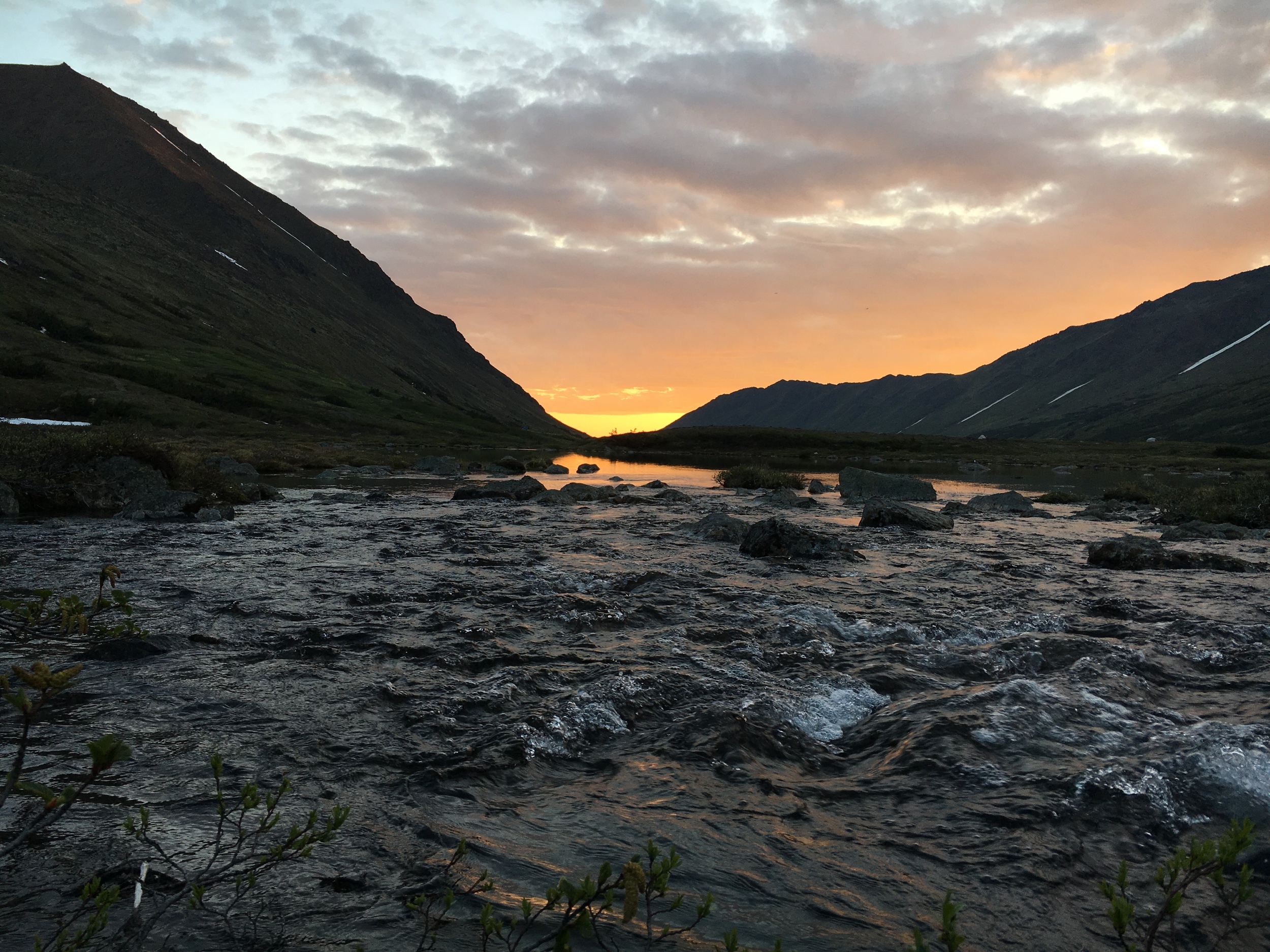 Sunset over the lakes
