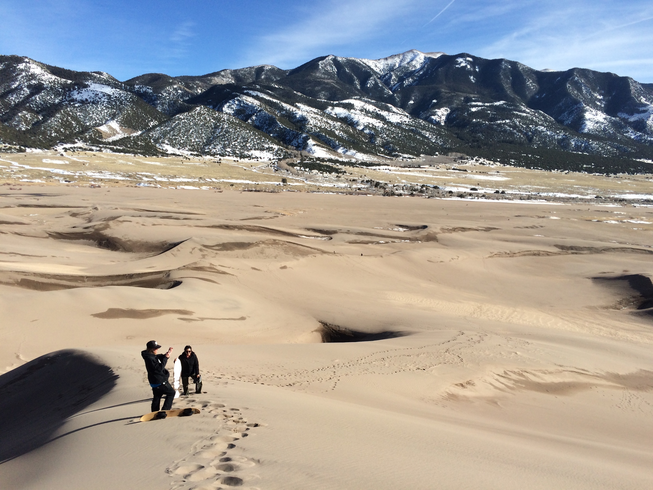 Climbing the dunes!