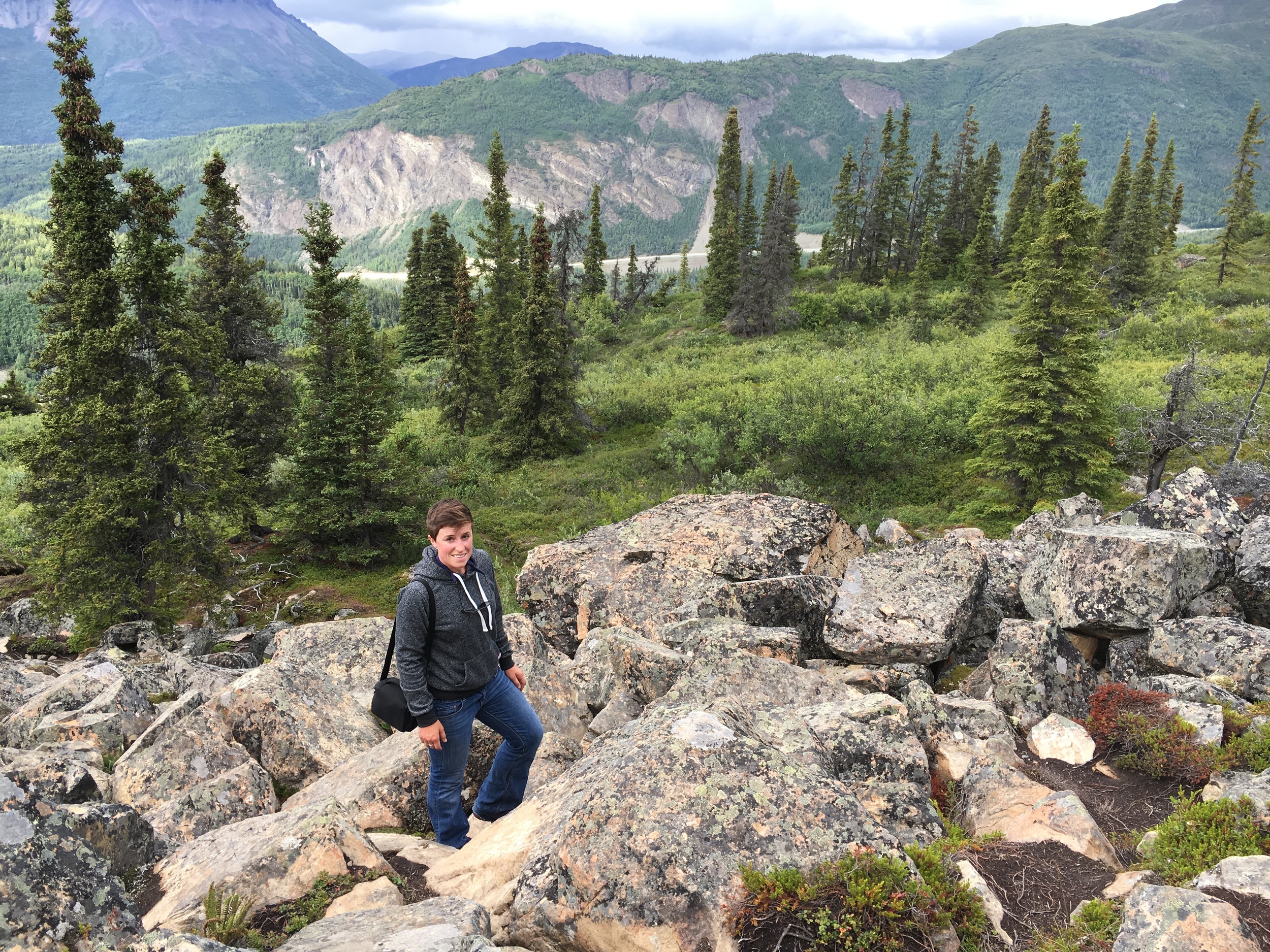 Rocky section of the trail