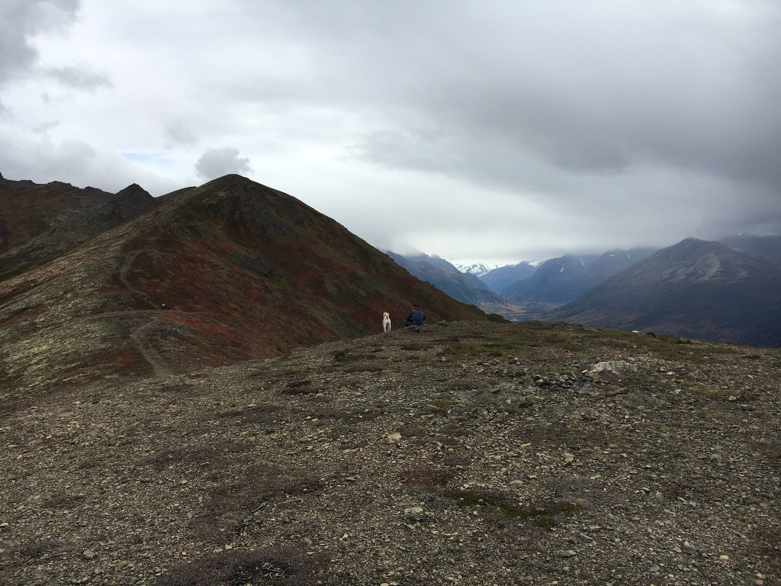 Having a moment together looking off toward Mt. Tucker. 