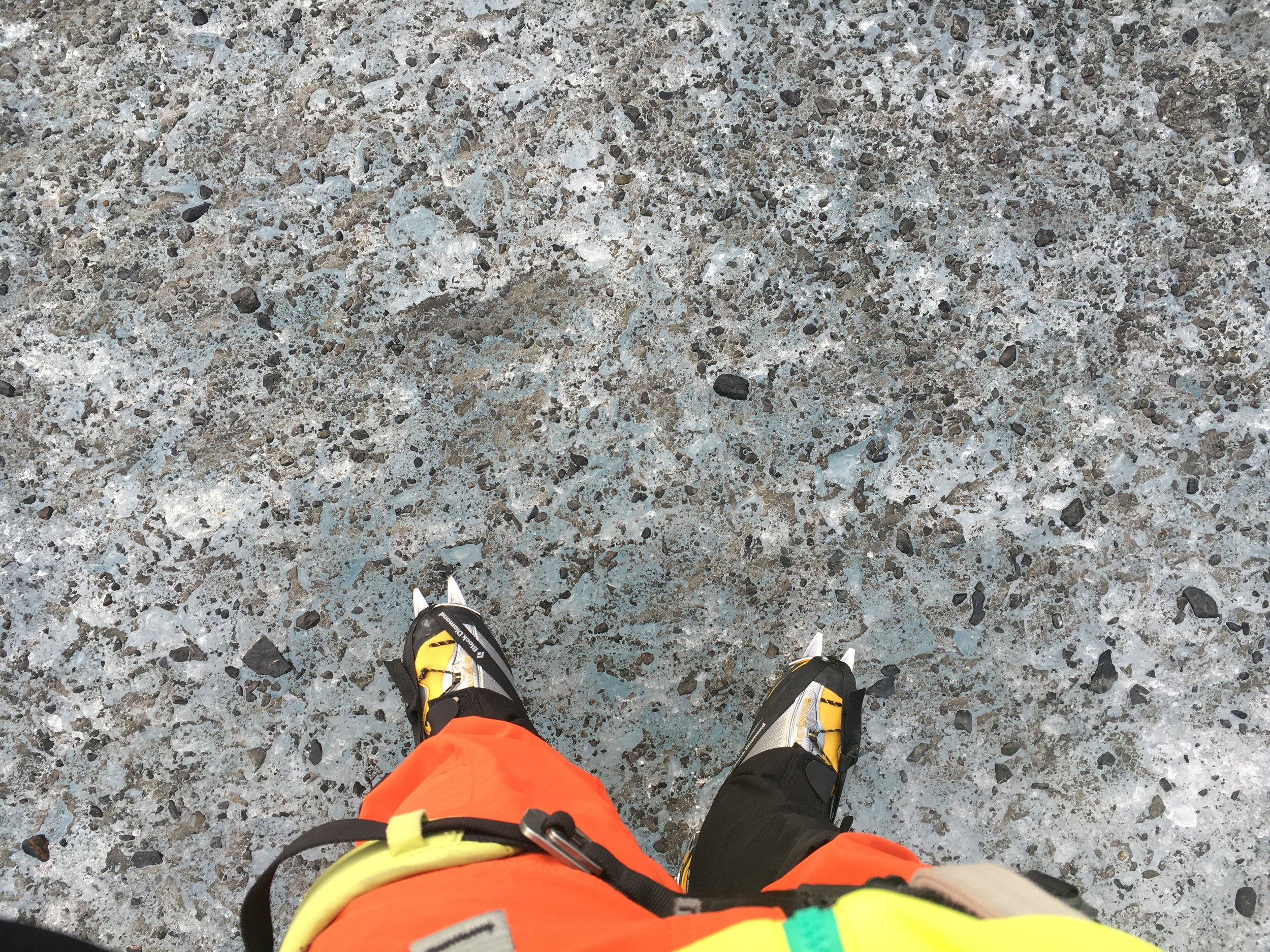 Sharp pointy things on my feet. 