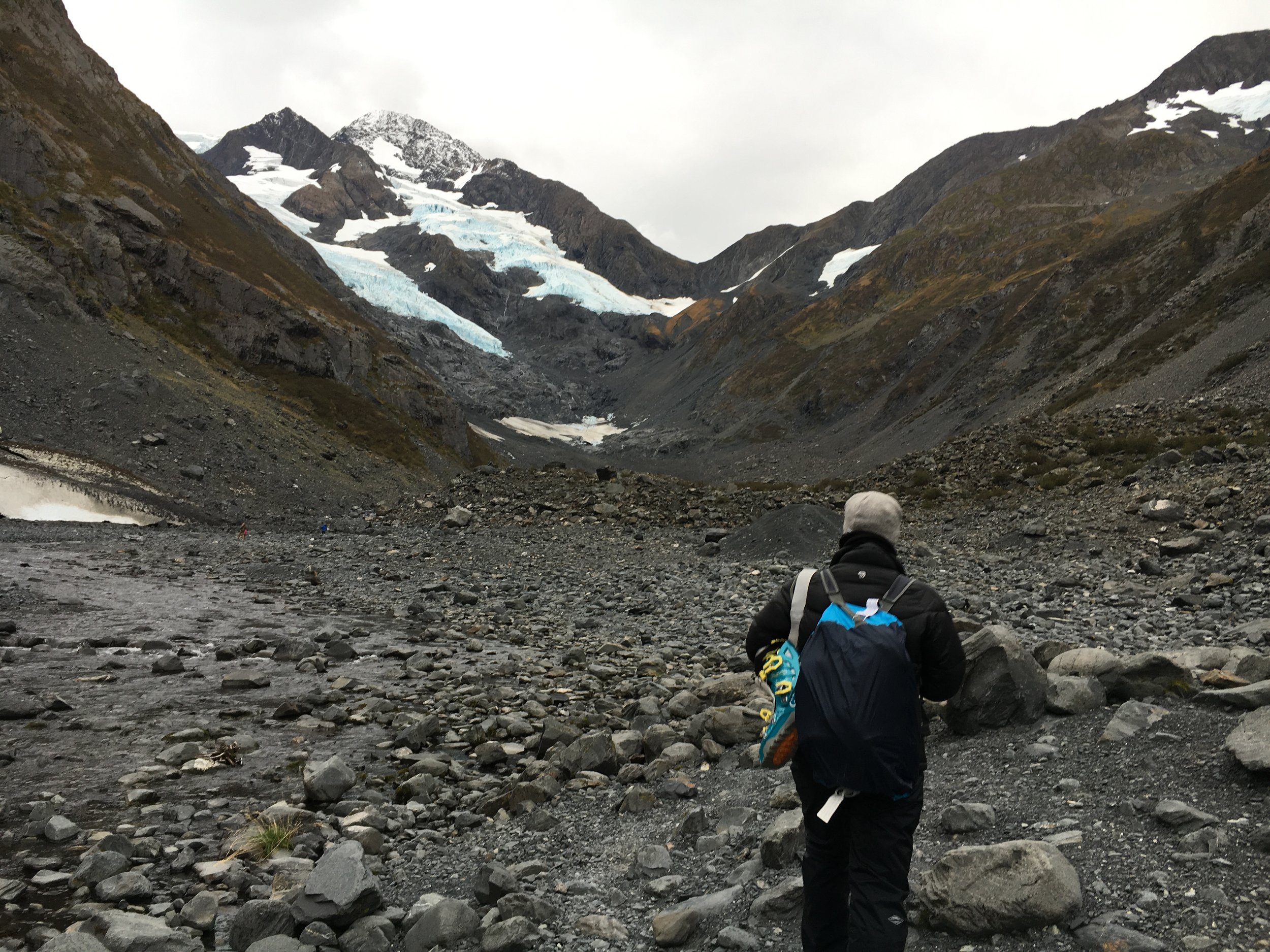 You can ice cIimb in ski touring boots... If you can safely get to the ice