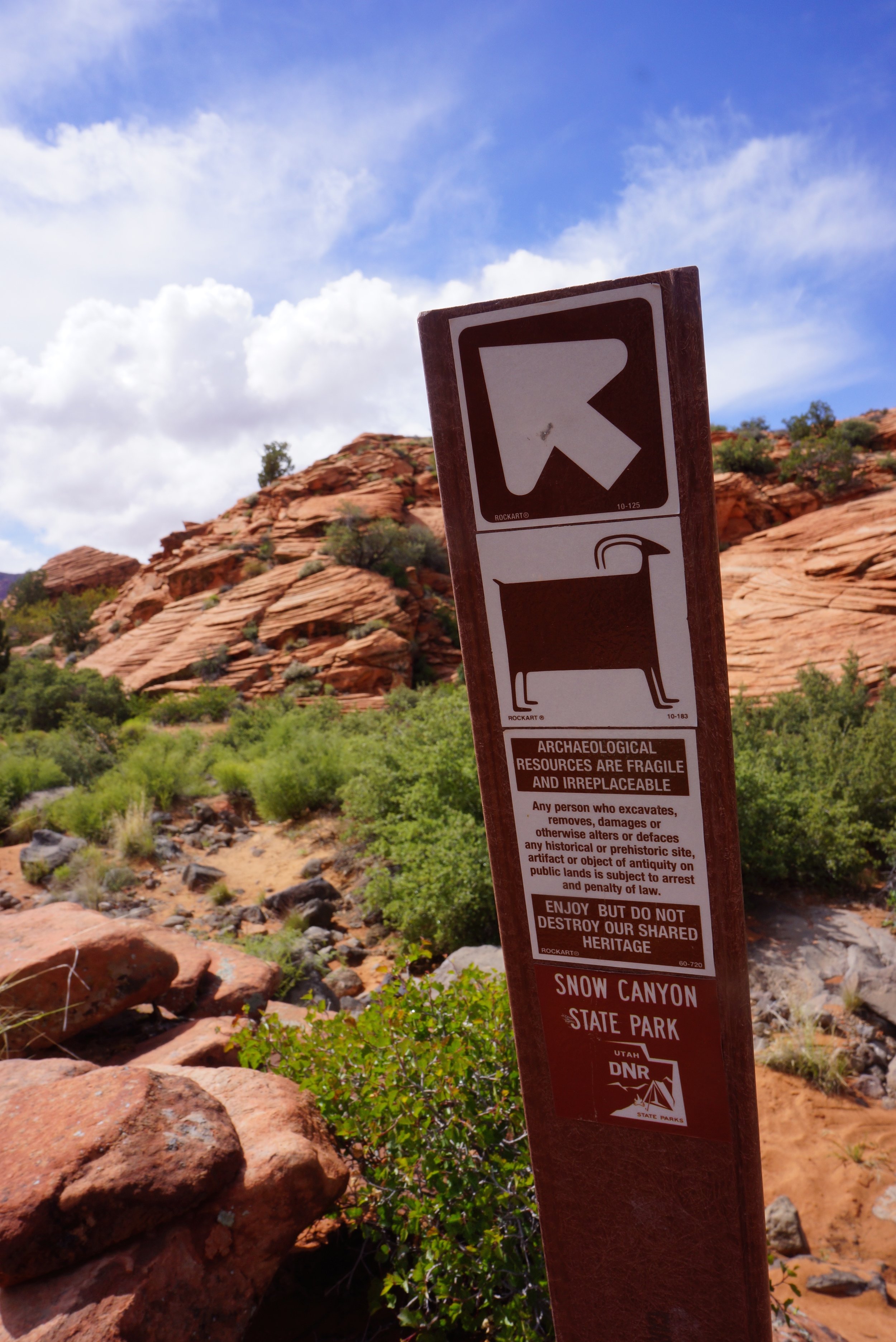 The markers indicating petroglyphs are close.