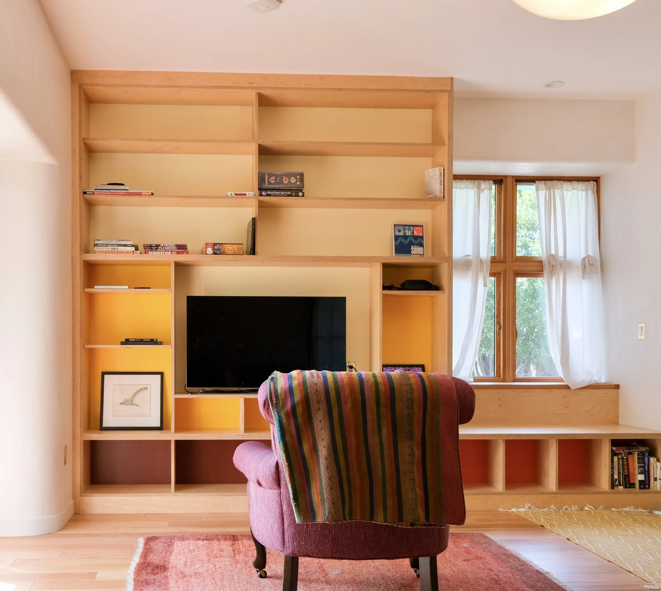 South Window and shelving