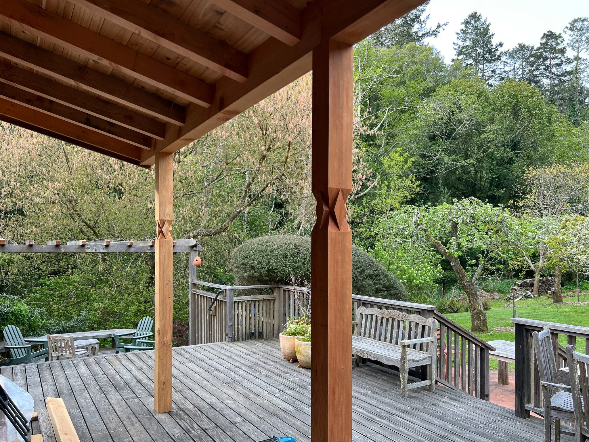 Carved posts Inverness