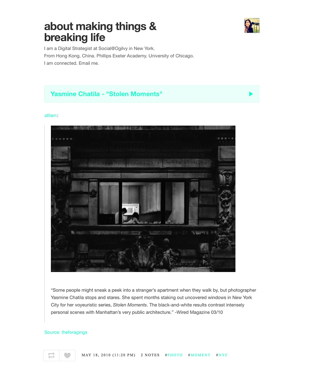 Yuetching Blog (New York)