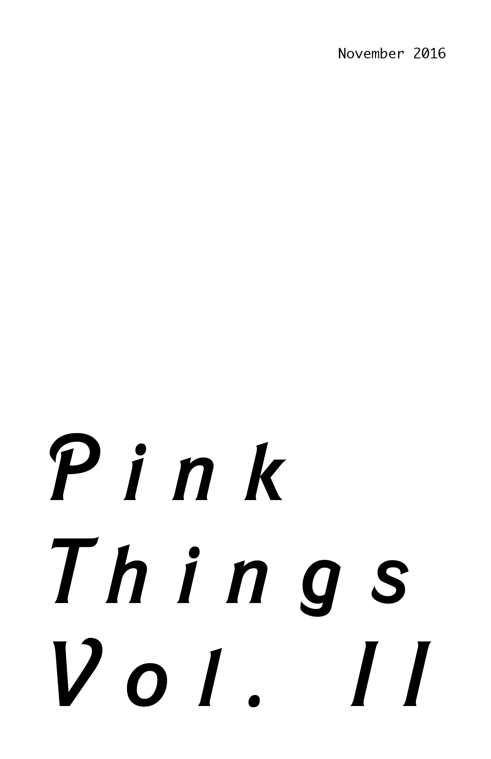 Pink Things Vol. II
