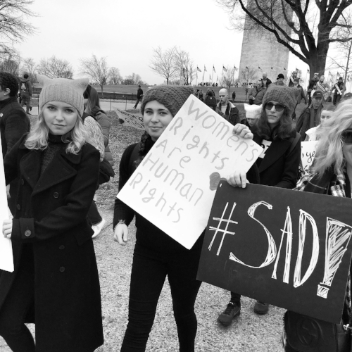 Isabel at the Women's March in LA