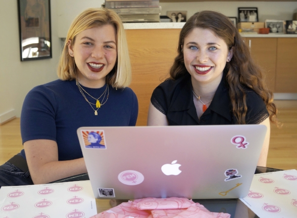 Grace and Isabel working on FEM Project