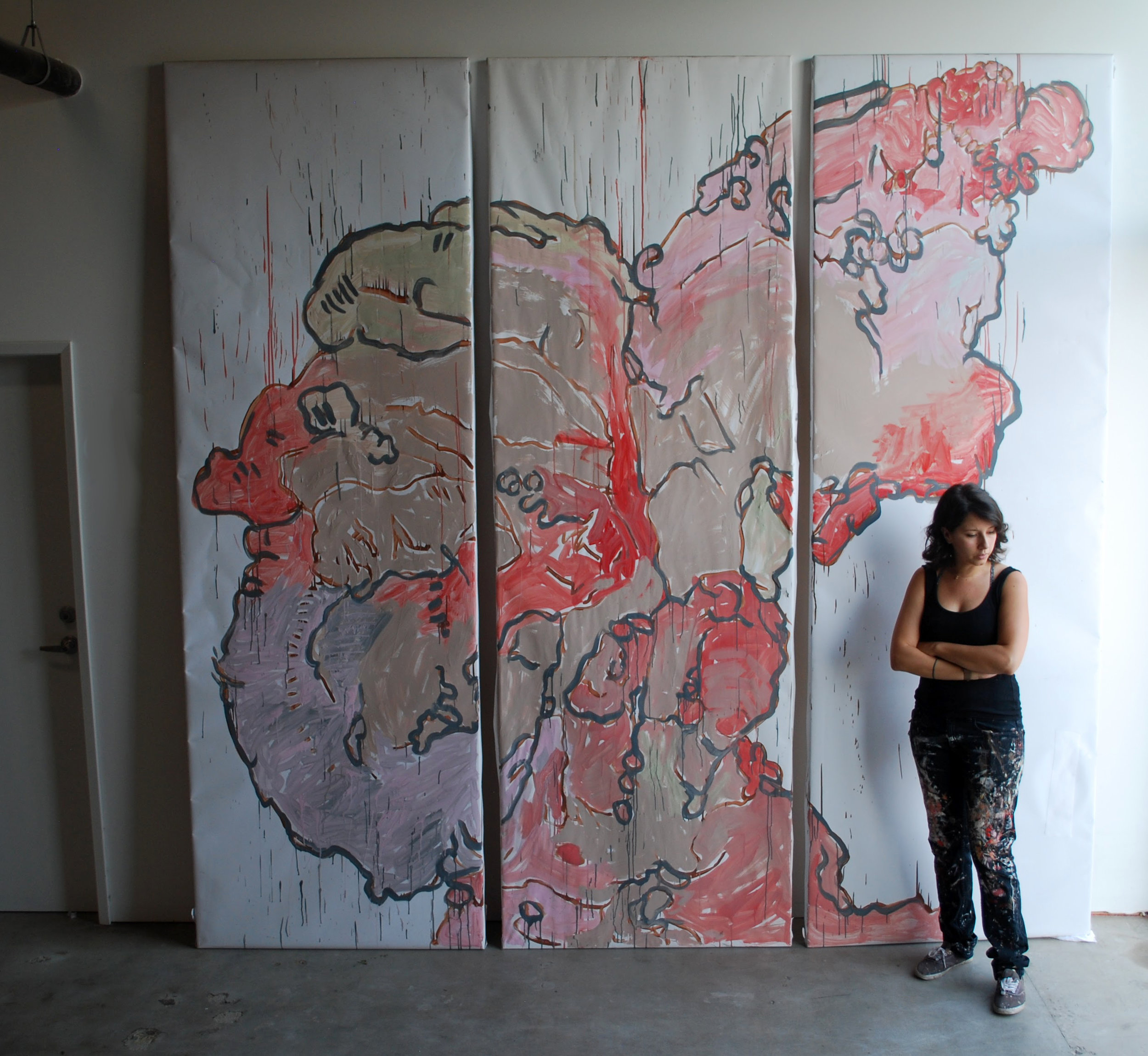 Stephanie Sherwood with her Cornucopia piece.