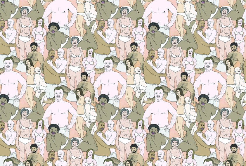 What Defines Beauty, wallpaper design by Sayeeda Bacchus
