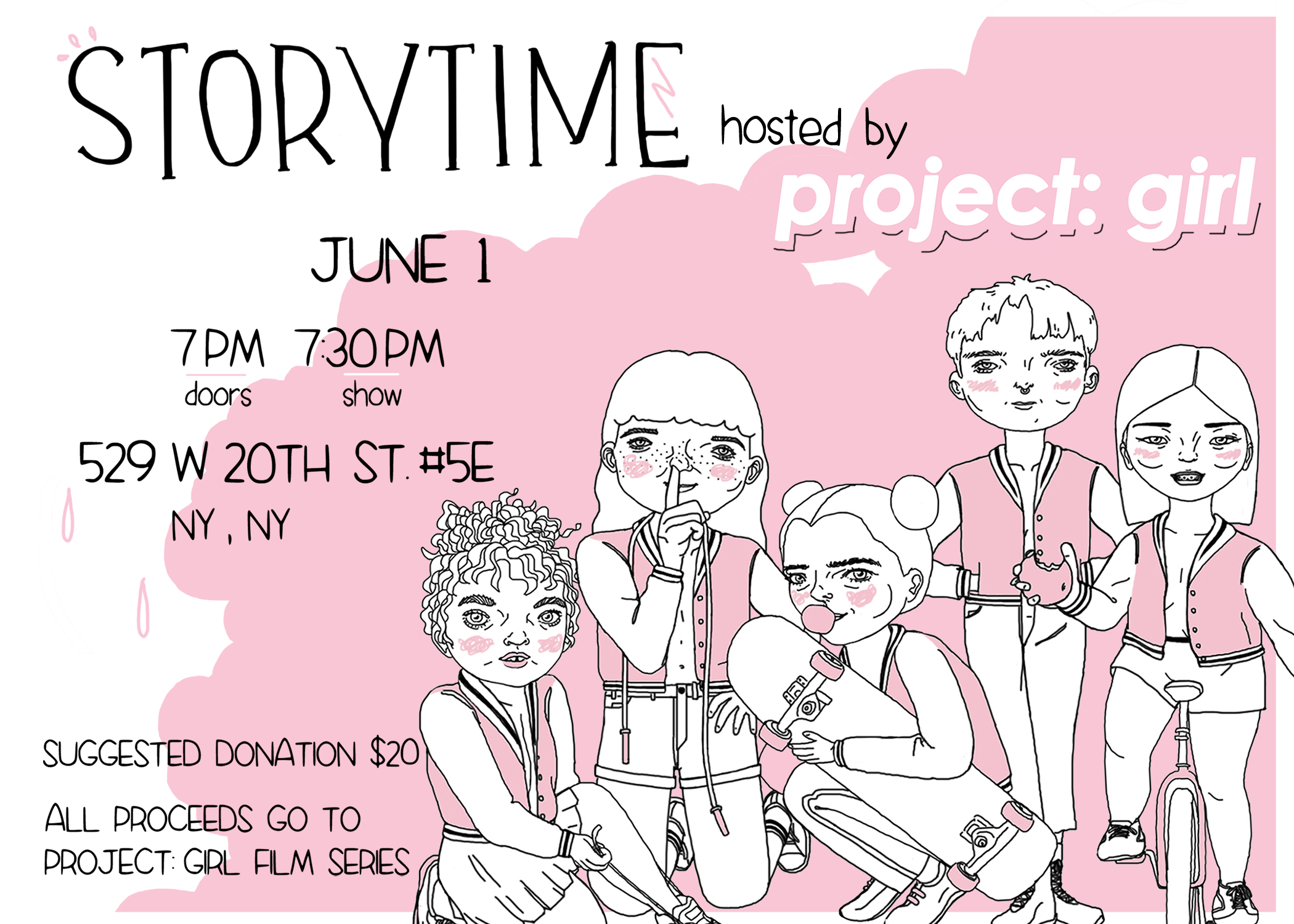 Illustration by Mitzi Akaha for Project: Girl 's first event on June 1, 2017