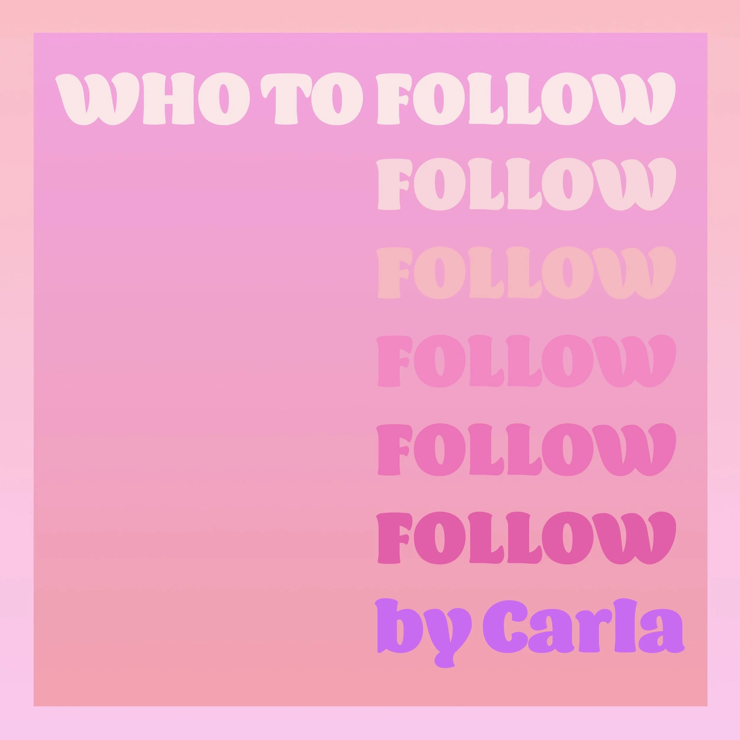 Who to Follow: Vol. I