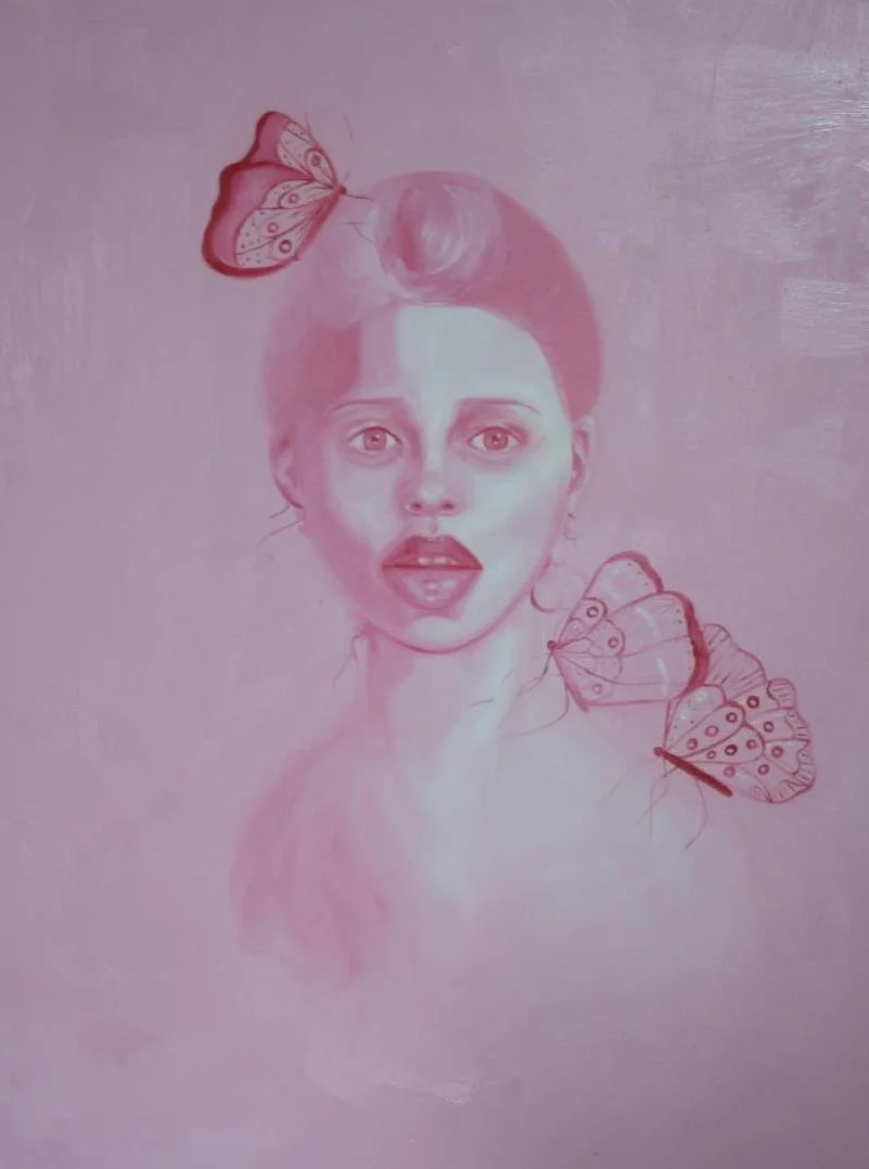 Pink Paintings by Karen Grosman