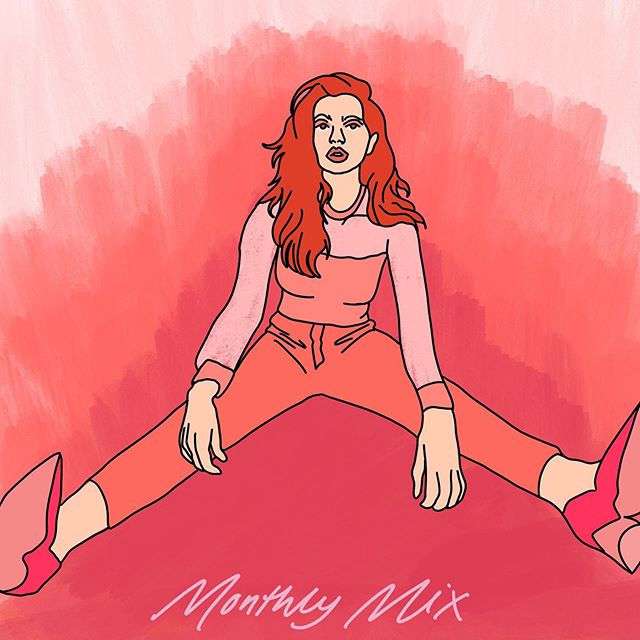 @annadellariamusic is our November Monthly Mix curator &hearts;️ If you&rsquo;re in need of some new tunes for a new month, you know to hit up that linkinbio or on our Spotify ✨
Art by @flloral_art *
#pinkthingsmag #monthlymix #annadellaria