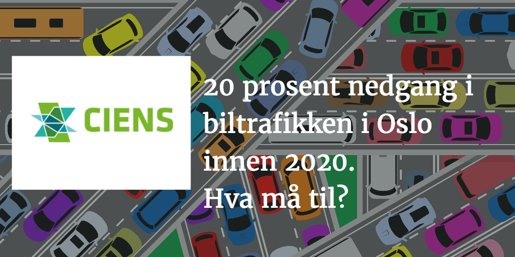 20 prosent nedgang i biltrafikken i Oslo innen 2020.
