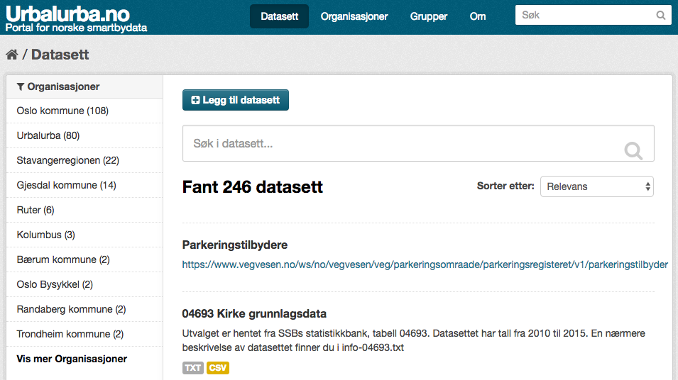 Norsk portal for smartbydata