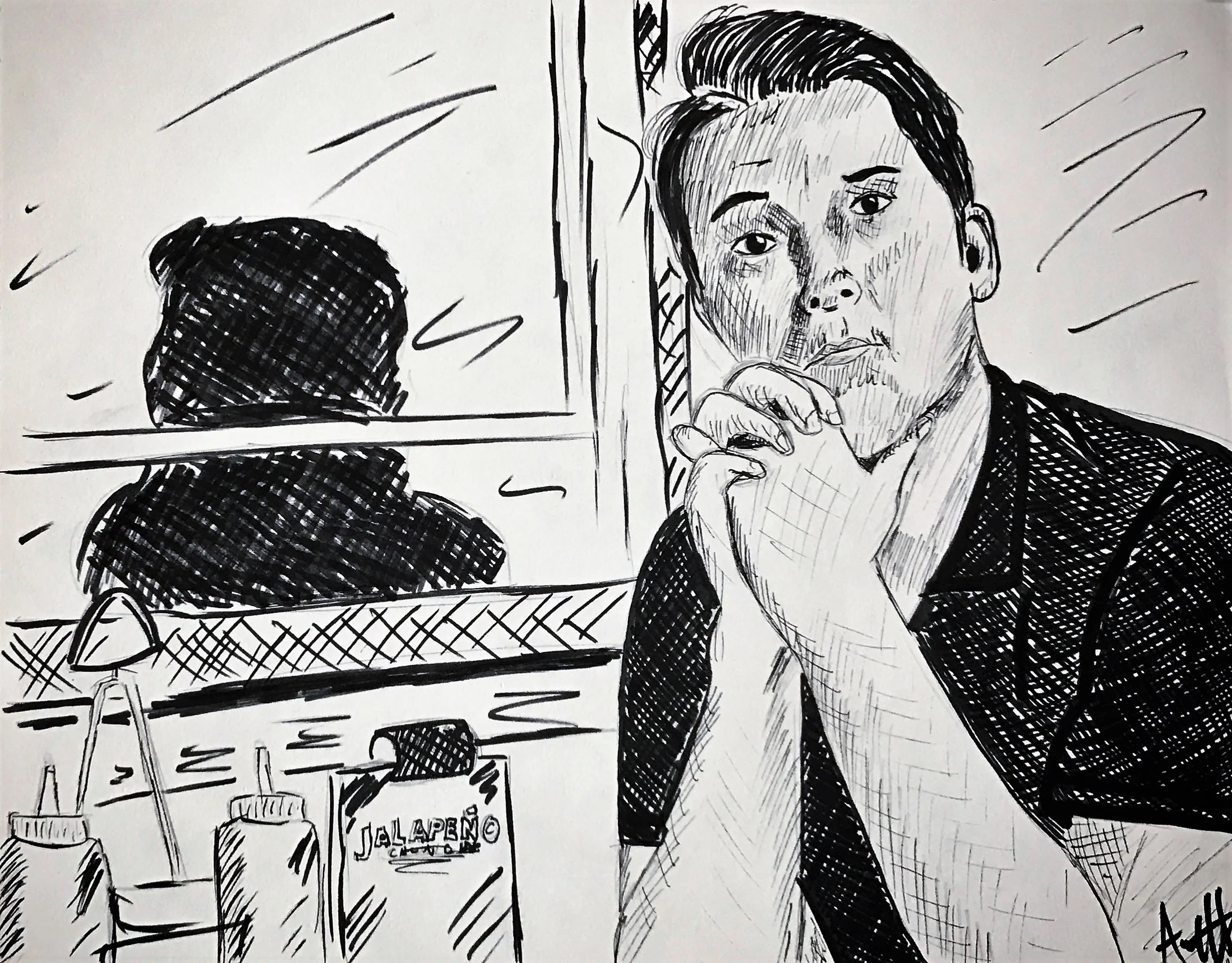   Contemplating Condiments    Ink  March 2017 