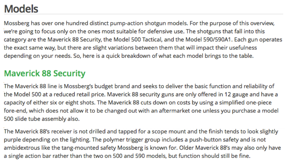 Mossberg Shotguns
