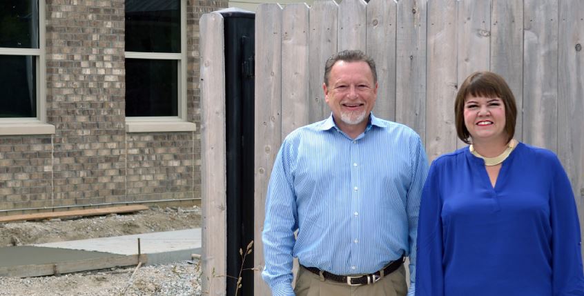 Tim Rich, director of Welcome Home, and Lindsay Young Lopez, executive director of The Food Bank.