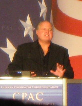 Rush Limbaugh speaks at the American Conservative Union Foundation. Photo by  Jeick  at  English Wikipedia .