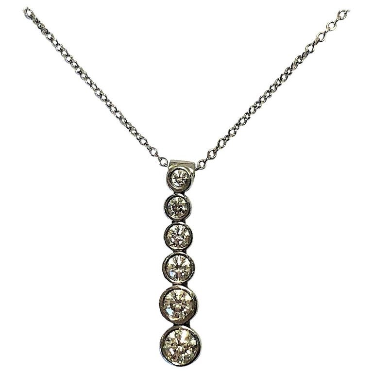 Platinum Tiffany & Co. Diamond Pendant Necklace
