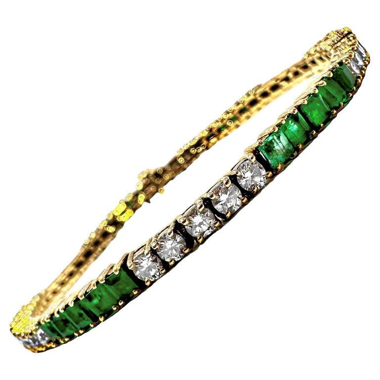 Amazon.com: FENCCI 14K Real Gold Gemstone Bracelets, Yellow Gold Emerald  Bracelet for Women, Square Cut Emerald Double Chain Birthstone Bracelets  Fine Jewelry Birthday Valentines Day Gifts, 6.5'' to 8.5'': Clothing, Shoes  &