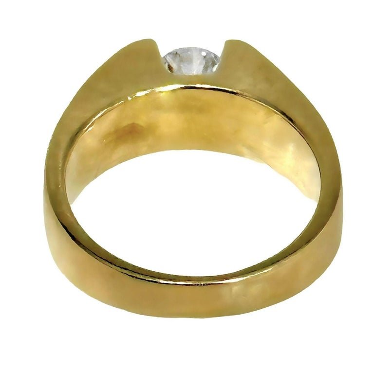 Yellow Gold Tension Set Diamond Ring — Benchmark of Palm Beach