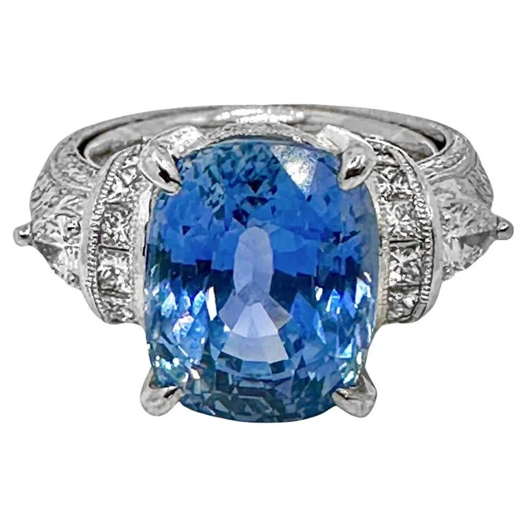 Cornflower Ceylon Sapphire Rings Fine Cornflower Blue Ceylon