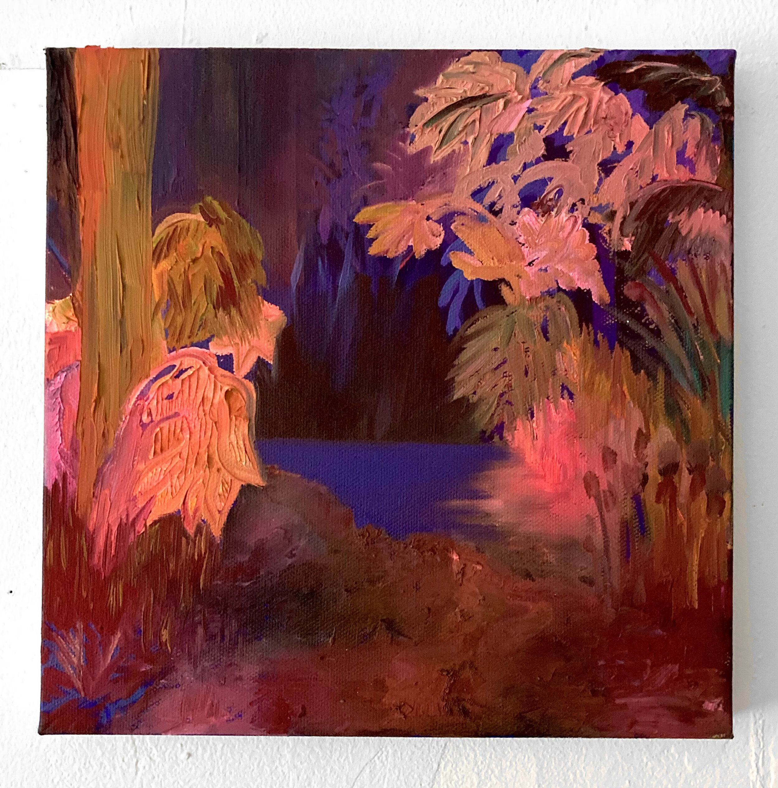   Marsh , 2021, oil on canvas, 12 x 12” 