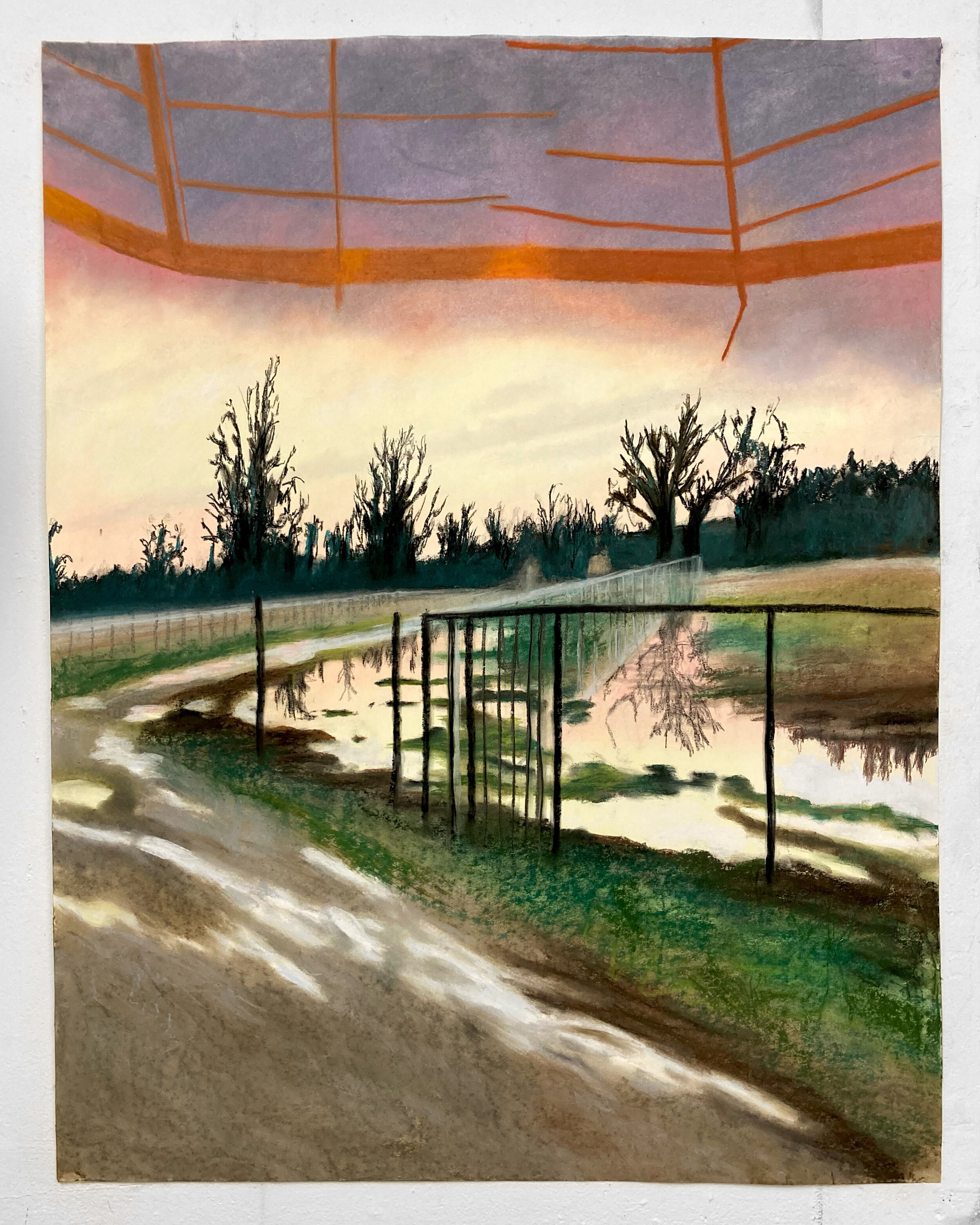   Rust,  Soft Pastel on Paper, 25”x32”, 2021 