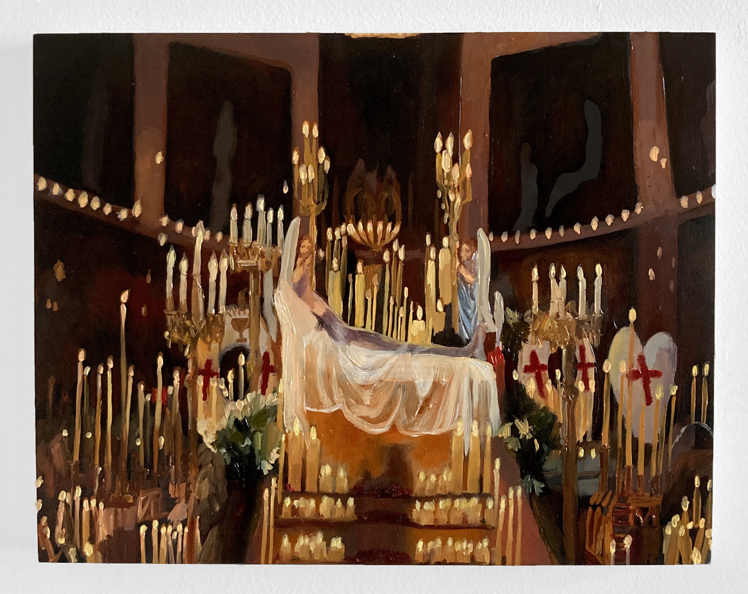   Altar , 2022, oil on panel, 11 x 14”  Courtesy of Cadet Capela 