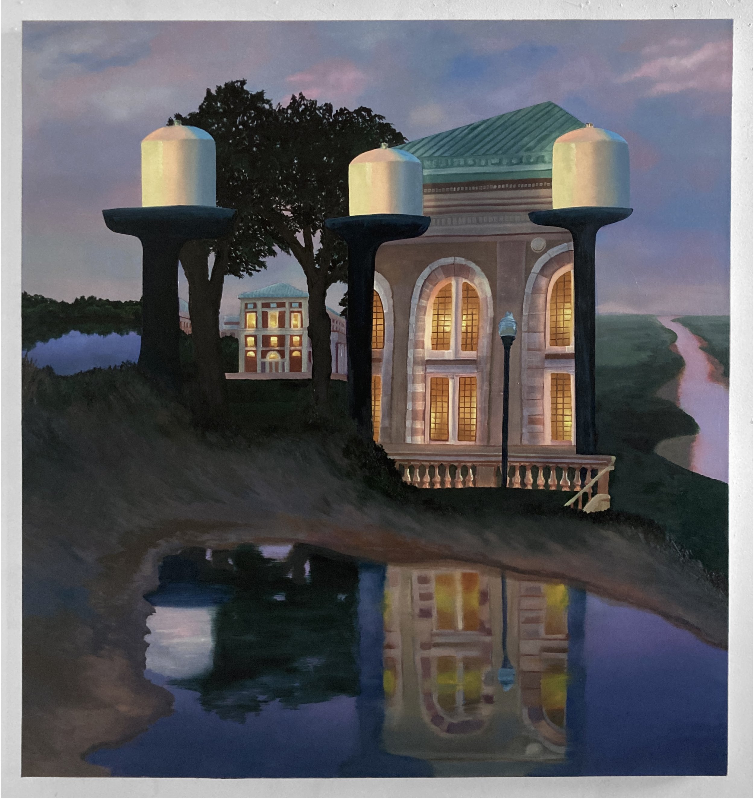   Ruin (Lantern) , 2022, oil on canvas, 54 x 50”  Courtesy of Cadet Capela   