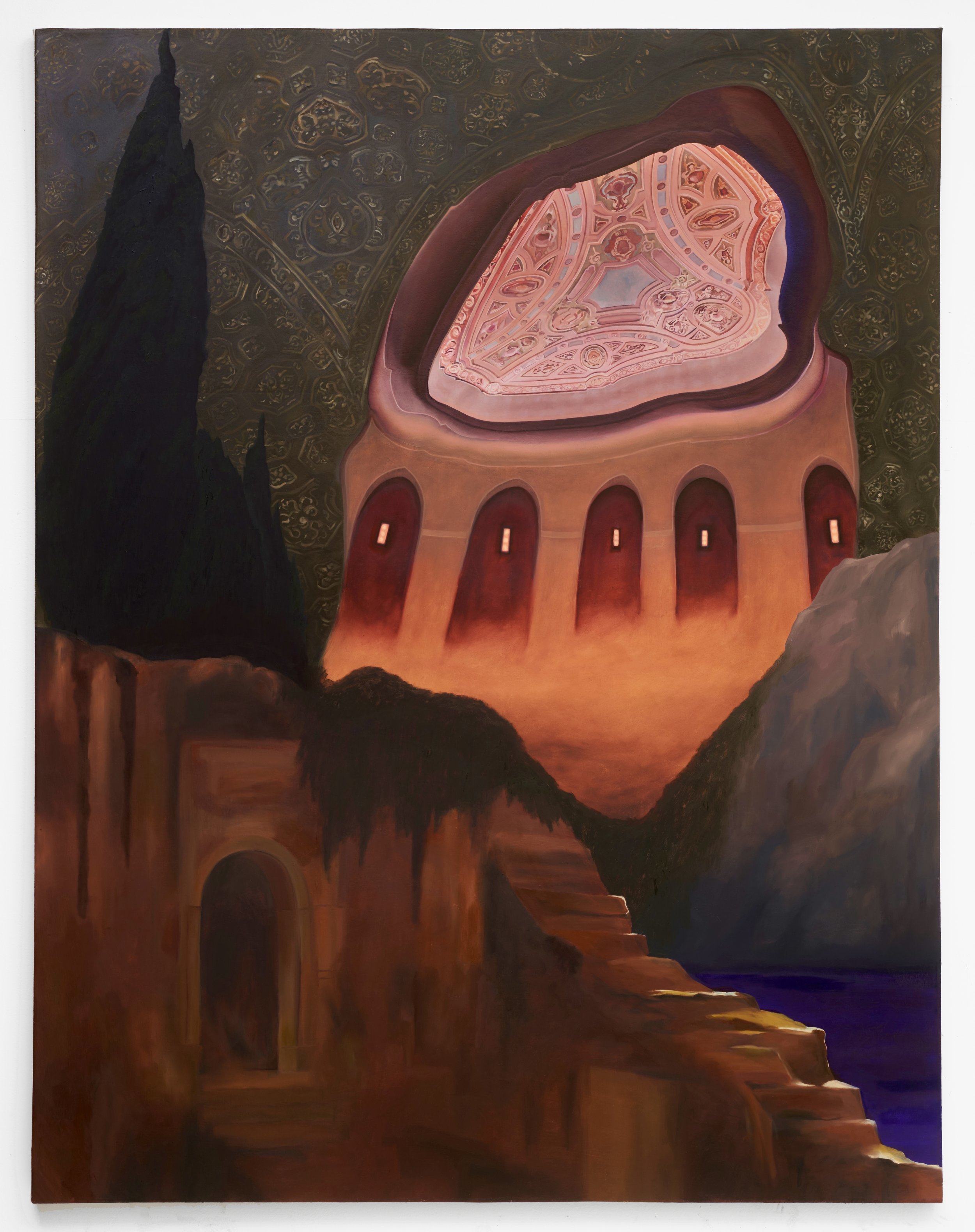   Temenos,  Oil on Canvas, 62”x48”, 2023  Courtesy of Half Gallery 