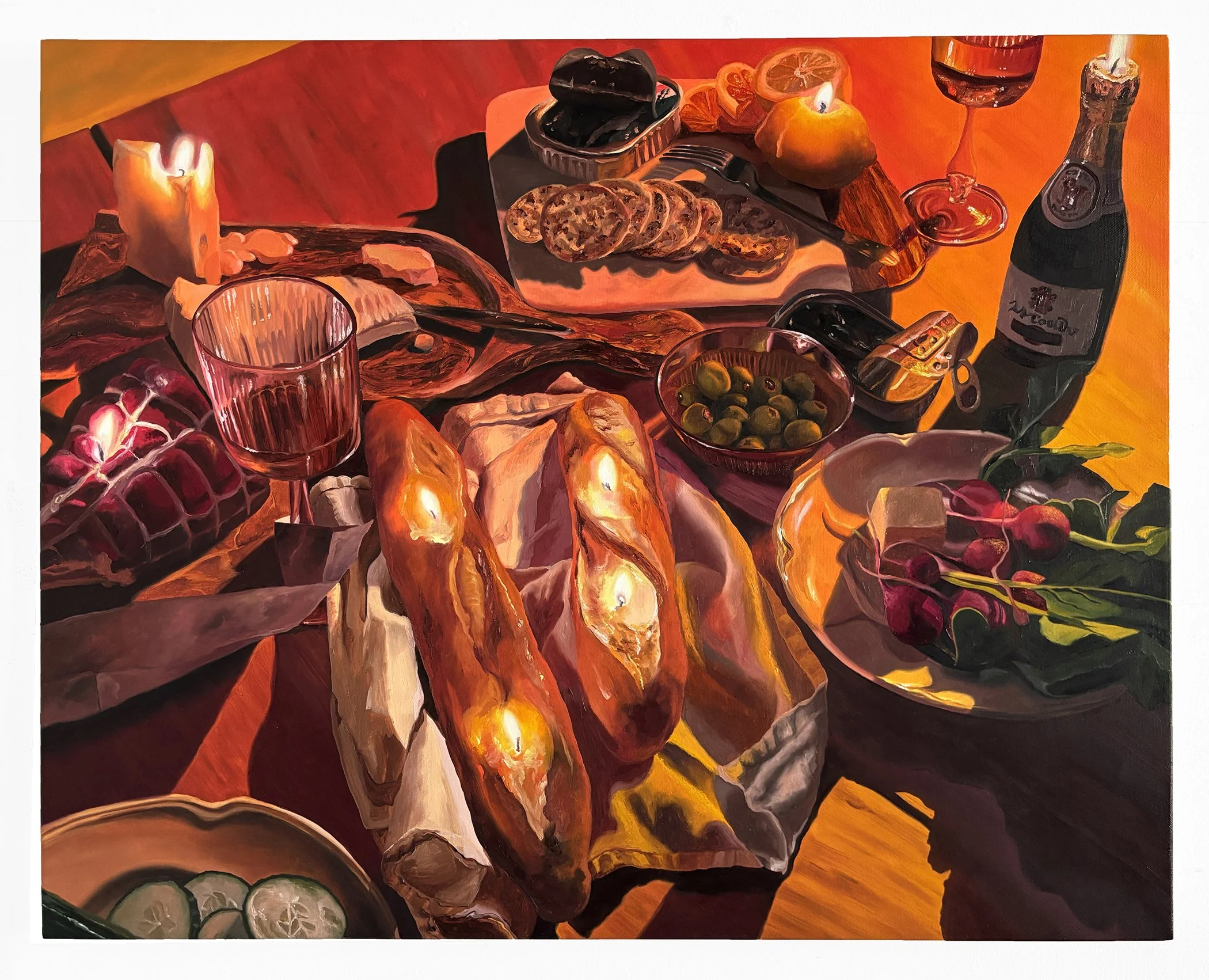   Burnout , Oil on Canvas, 24”x30”, 2025 