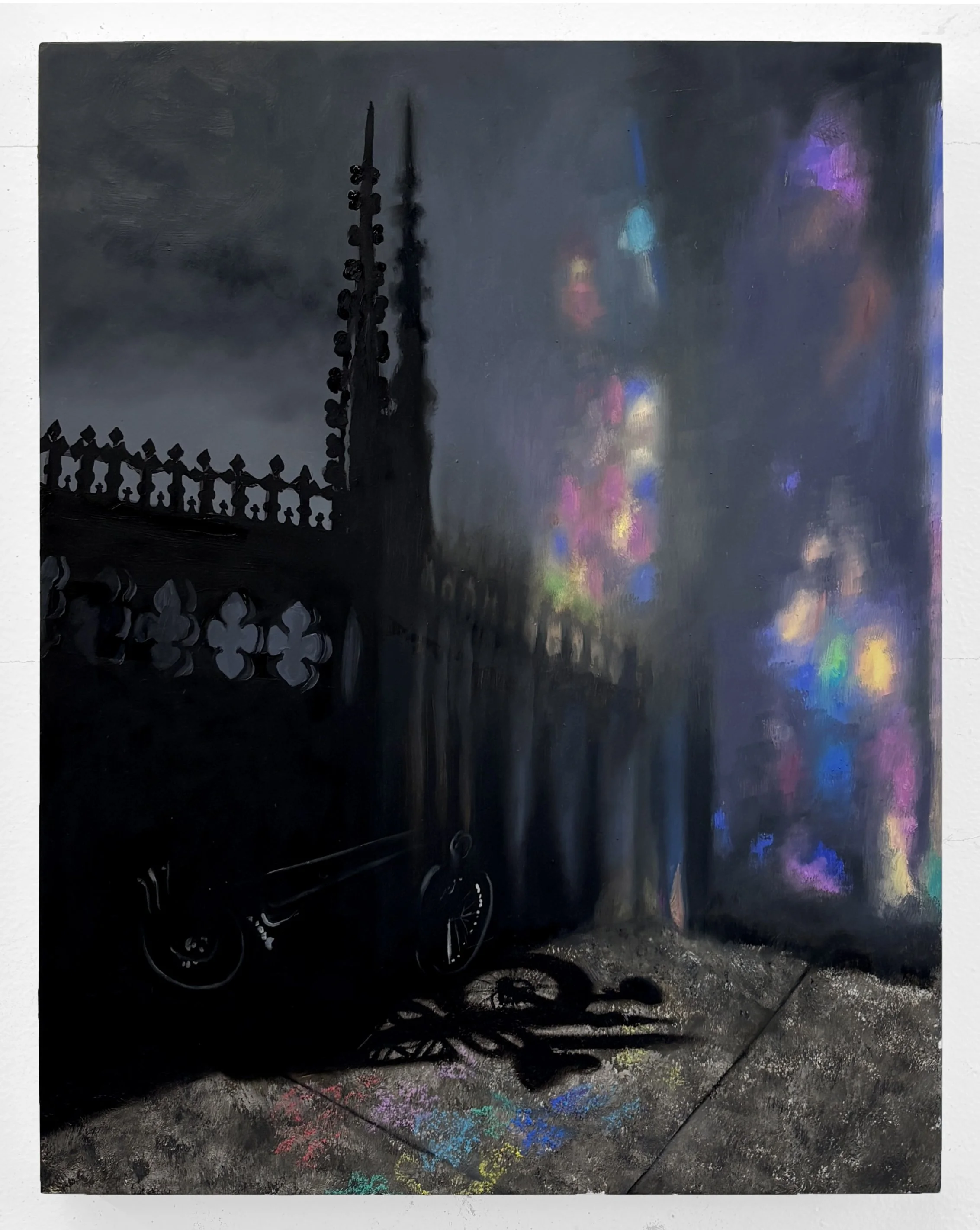   Shadow Work,  oil on panel, 14”x11”, 2026 