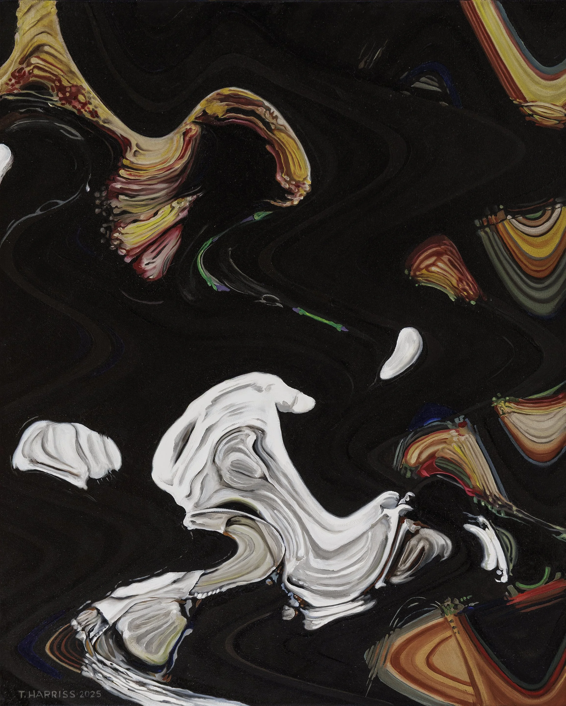   Duchamp’s Hand   30” X 24” oil on canvas 