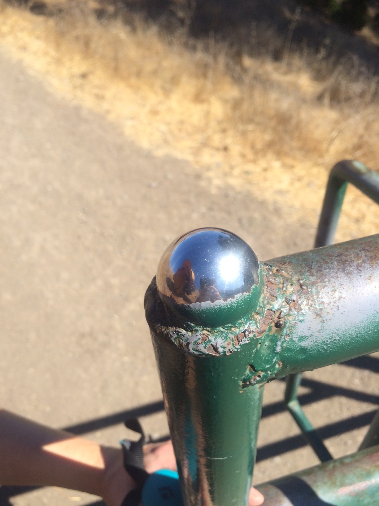  Polished knob on a gate at the Sibley Volcanic Preserve. Image courtesy of Marshall Elliott. 