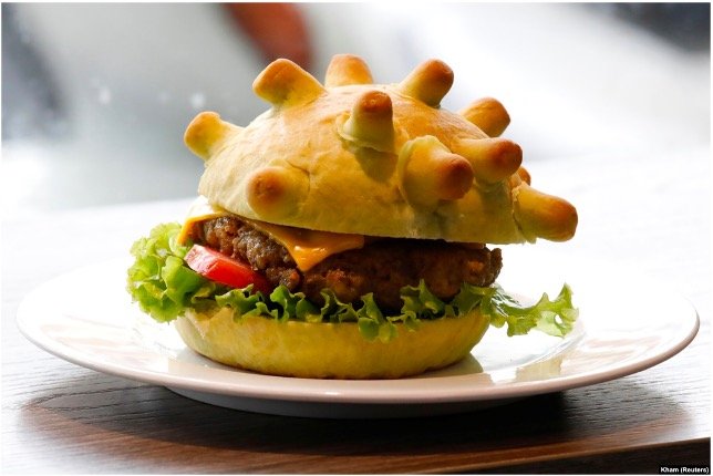 24. A burger shaped as the coronavirus at a restaurant in Hanoi, Vietnam.jpg
