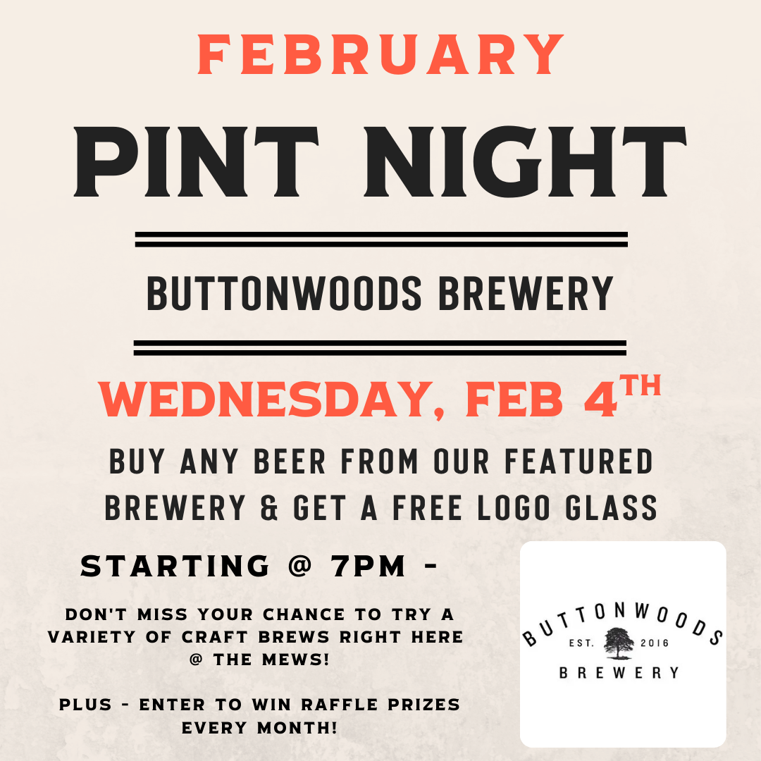 Buttonwoods Brewery Pint Night