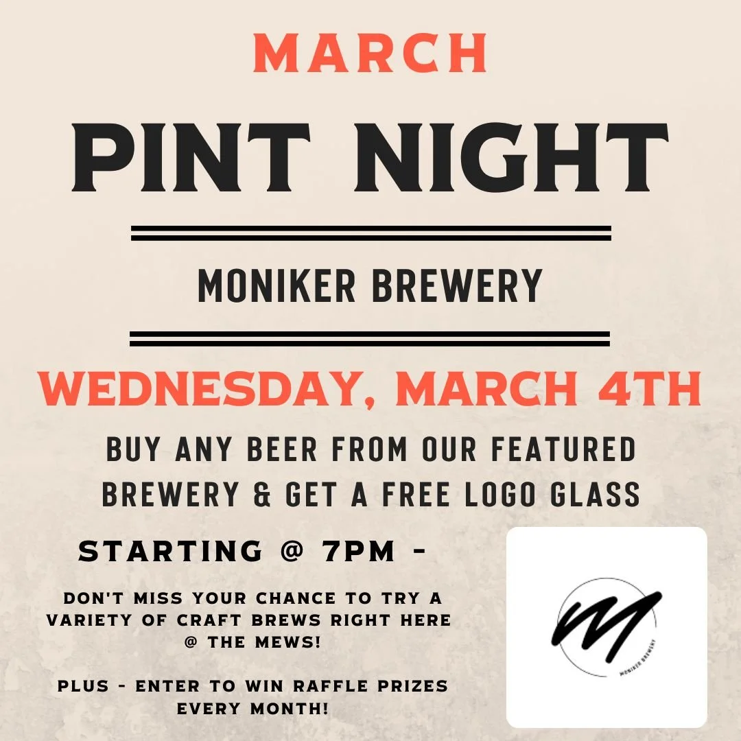 Moniker  Brewery Pint Night