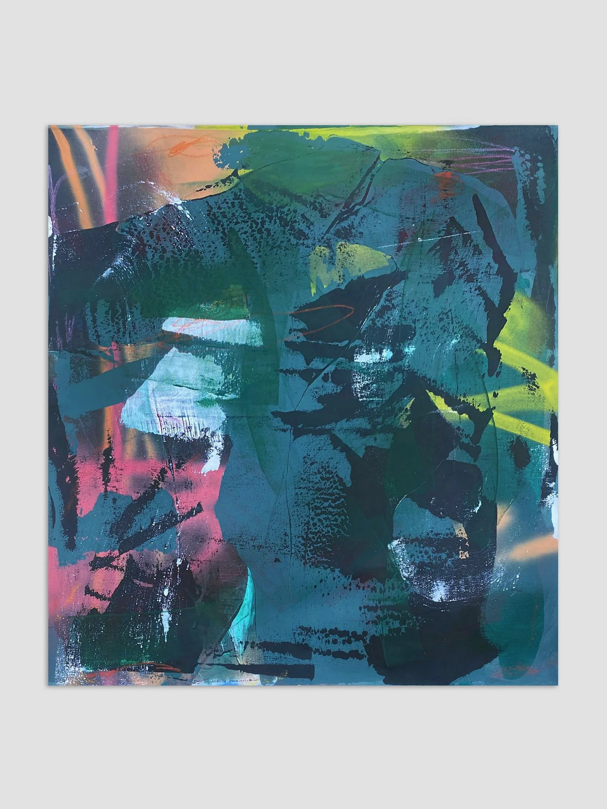 common architecture / observations. a lot of what i paint comes from life and sometimes i dont realize it until a few years later. 

1. a painting i made in 2025 
2. a photo i took in 2022

+ 4-10. more riffs on green/blue/pink

&mdash;&mdash;
&ldquo