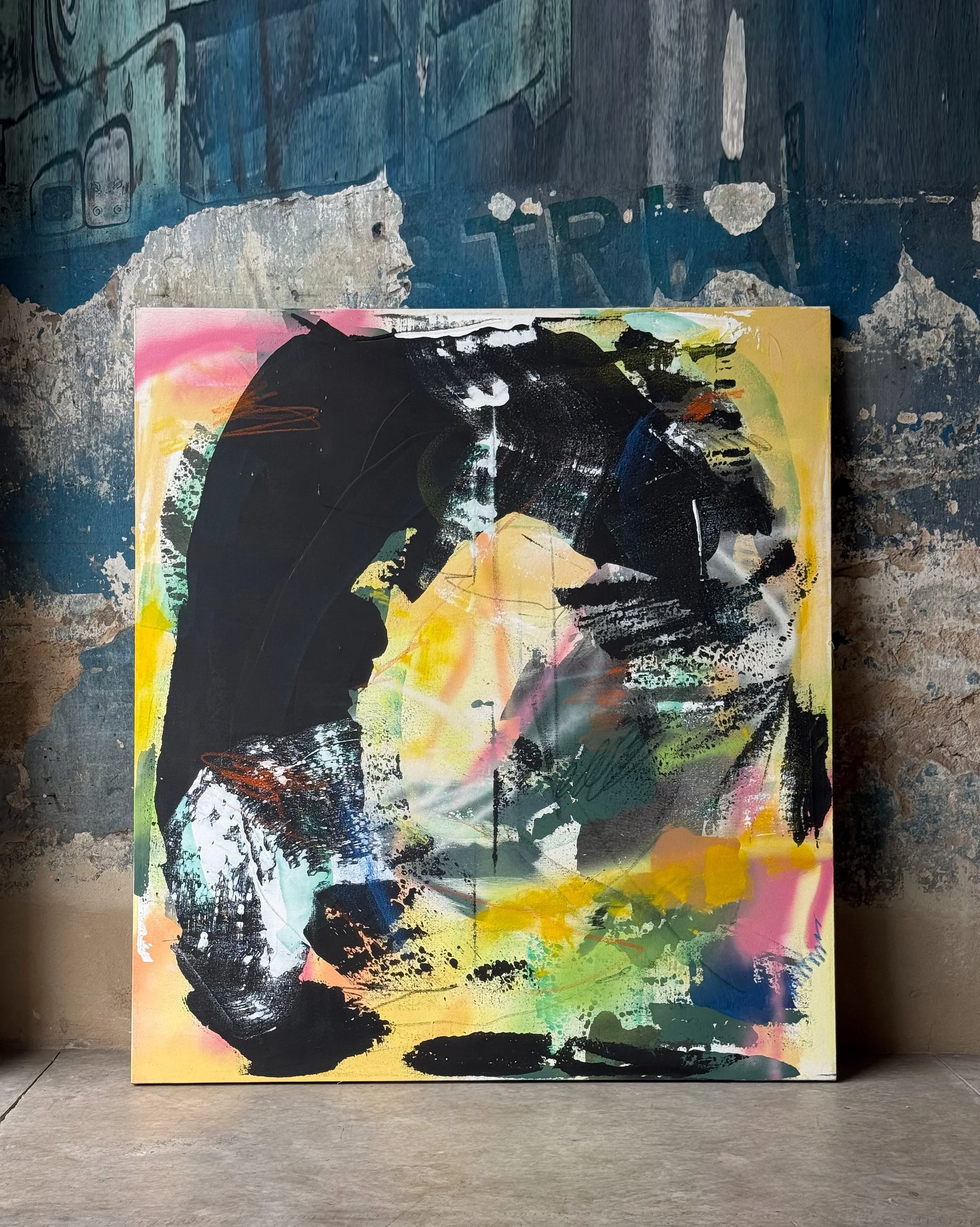 hi from my new studio in guadalajara, mexico <3. I have been here just long enough to learn that not *all* paintings fit up the staircase. 
I am excited to be presenting an exhibition of new works at the end of september &amp; i&rsquo;ll share mor