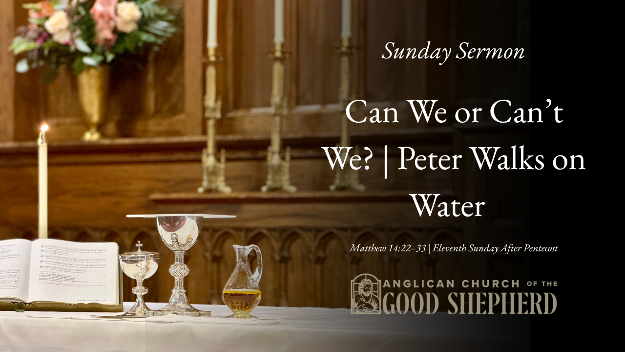  Can We or Can’t We? | Peter Walks on Water | Matthew 14:22–33 | Eleventh Sunday After Pentecost